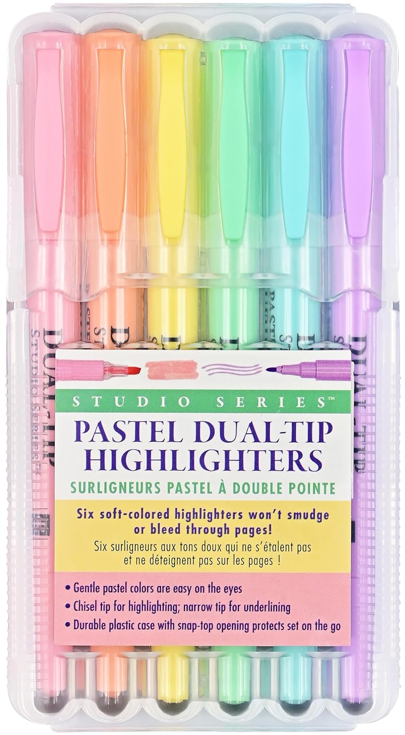 Studio Series Dual-Tip Pastel Highlighters (Set of 6)