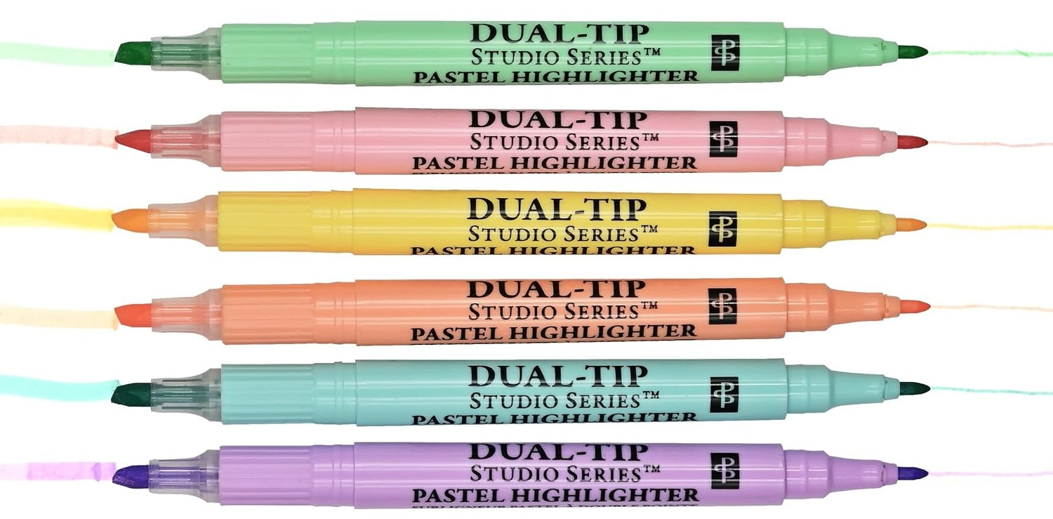 Studio Series Dual-Tip Pastel Highlighters (Set of 6)