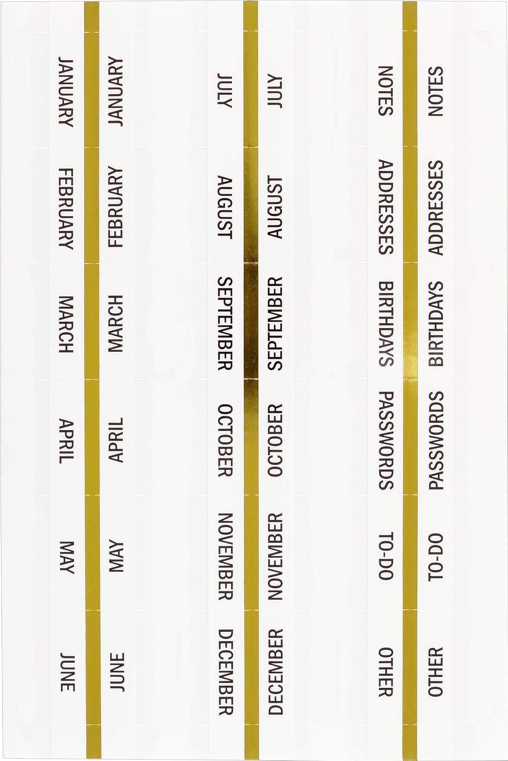 Monthly Planner Tabs