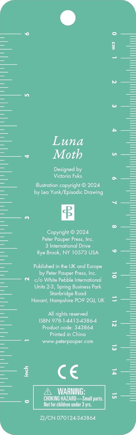 Luna Moth Beaded Bookmark